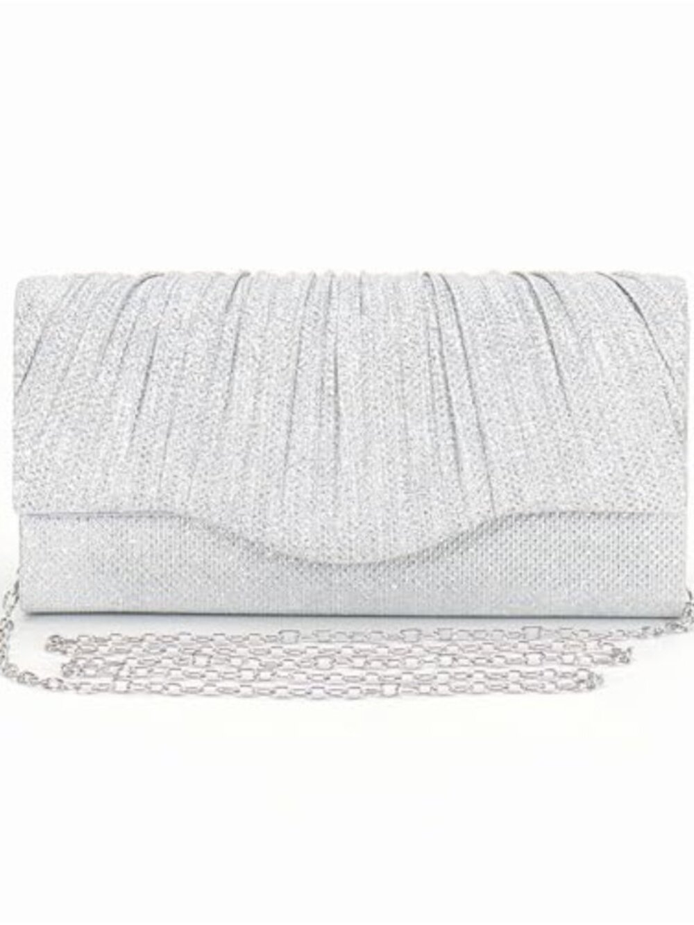Glitter Clutch Purse Women Sparkling Evening Bag Removable Chain Formal